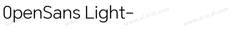 0penSans Light字体转换